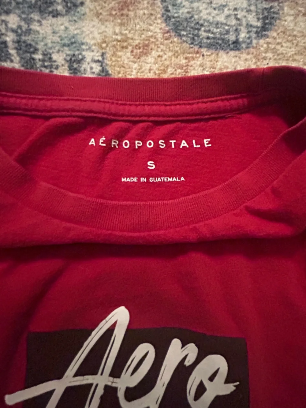 Aeropostale Men's Red 'Aero' Logo Short-Sleeve Tee